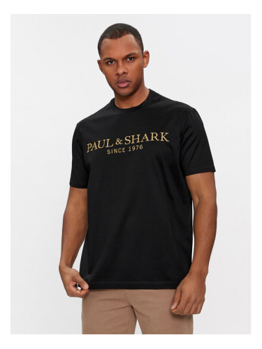 Paul&Shark Тишърт 24411020 Черен Regular Fit