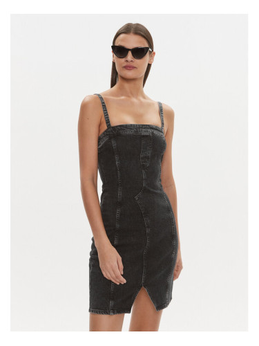 Karl Lagerfeld Jeans Дънкова рокля 240J1300 Сив Slim Fit