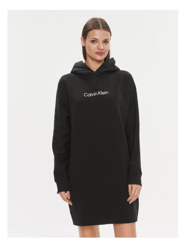 Calvin Klein Плетена рокля Hero Logo Hoodie Dress K20K206897 Черен Regular Fit