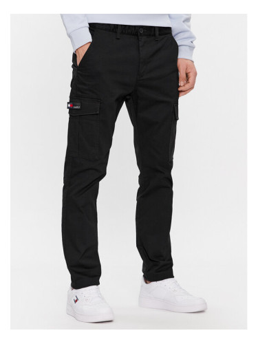 Tommy Jeans Текстилни панталони Austin DM0DM18341 Черен Slim Fit