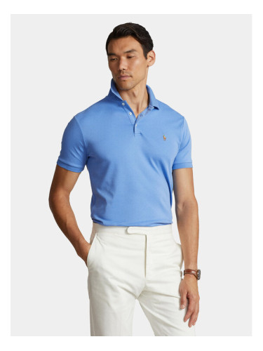 Polo Ralph Lauren Тениска с яка и копчета 710704319140 Син Custom Slim Fit