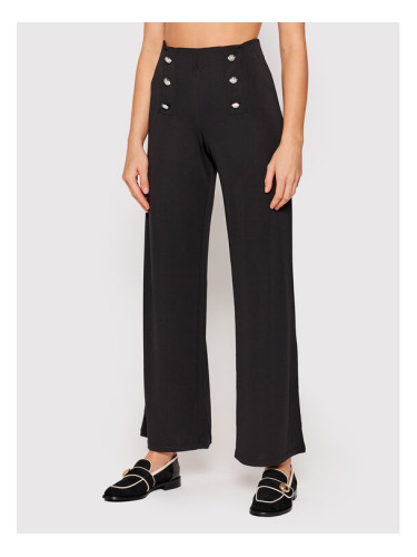 Lauren Ralph Lauren Текстилни панталони 200807573002 Черен Wide Leg