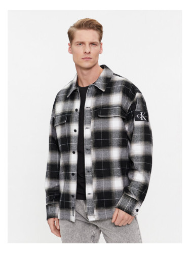 Calvin Klein Jeans Риза Check Shirt J30J324611 Черен Regular Fit
