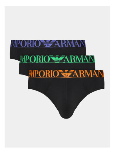 Emporio Armani Underwear Комплект 3 чифта слипове 111734 4R726 29821 Черен