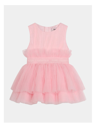 Karl Lagerfeld Kids Ежедневна рокля Z30172 M Розов Regular Fit