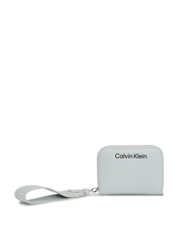 Calvin Klein Голям дамски портфейл Gracie K60K611688 Сив