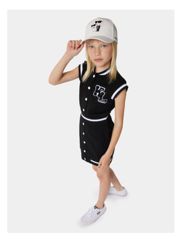 Karl Lagerfeld Kids Ежедневна рокля Z30081 D Черен Regular Fit