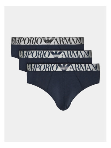 Emporio Armani Underwear Комплект 3 чифта слипове 111734 4R726 40035 Тъмносин