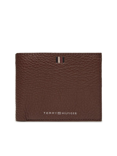 Tommy Hilfiger Голям мъжки портфейл Th Central Cc Flap And Coin AM0AM11856 Кафяв