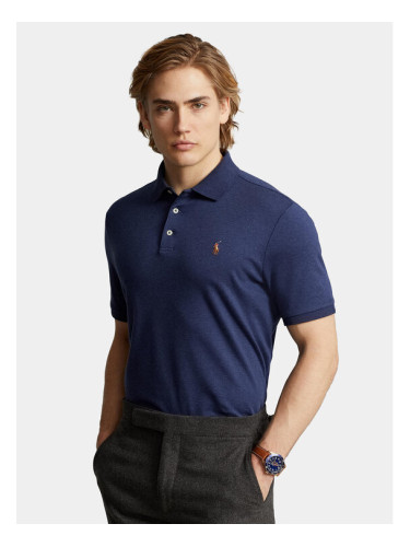 Polo Ralph Lauren Тениска с яка и копчета 710704319033 Тъмносин Custom Slim Fit