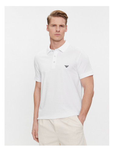 Emporio Armani Underwear Тениска с яка и копчета 211804 4R461 00010 Бял Regular Fit