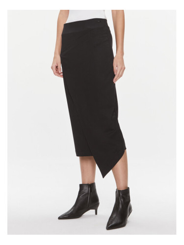 Calvin Klein Пола тип молив Stretch Jersey Midi Skirt K20K206808 Черен Slim Fit