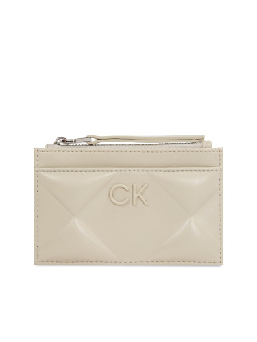 Голям дамски портфейл Calvin Klein Quilt K60K611704 Бежов