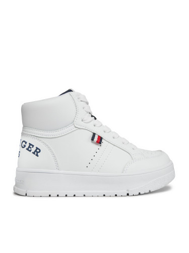 Сникърси Tommy Hilfiger Logo High Top Lace-Up Sneaker T3X9-33362-1355 M White/Blue X336