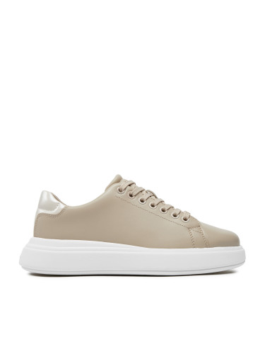 Сникърси Calvin Klein Cupsole Lace Up Leather HW0HW01987 Stony Beige/White 0F9