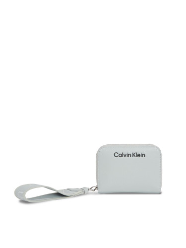 Голям дамски портфейл Calvin Klein Gracie K60K611688 Сив