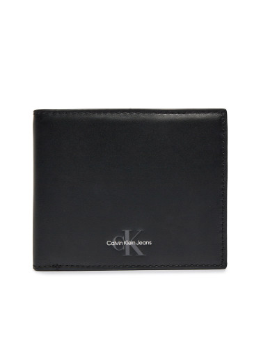 Голям мъжки портфейл Calvin Klein Jeans Monogram Soft Bifold K50K512444 Черен