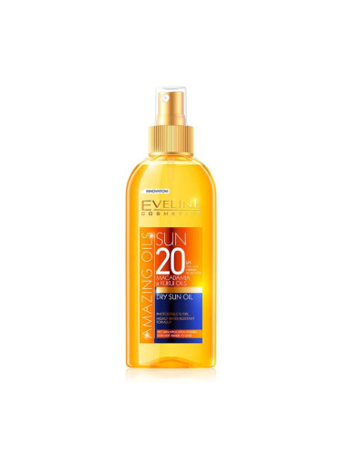 EVELINE Amazing Oils Слънцезащитно Сухо Олио Spf 20 Слънцезащитен продукт дамски 150ml