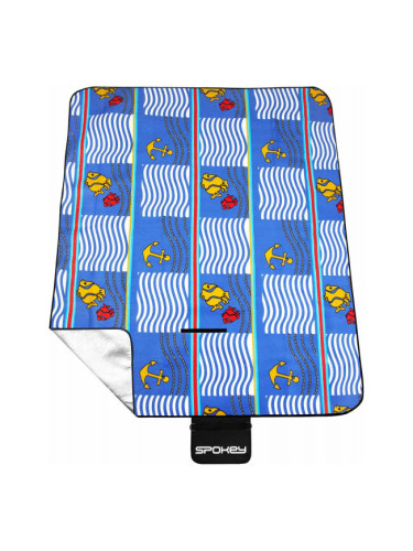 Spokey PICNIC KOTVY 180x150 Одеяло за пикник с презрамка, синьо, размер