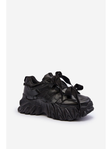 Boto Дамски маратонки с масивна подметка черни Ellerai