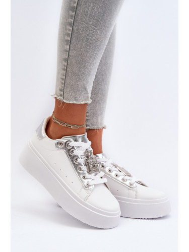 Boto Дамски маратонки с декорация бяла Celedria