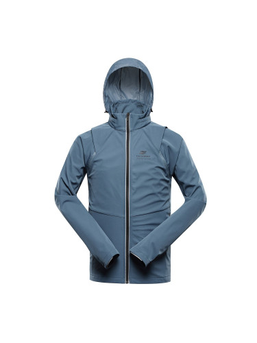 Men's softshell jacket-vest with 2-in-1 membrane ALPINE PRO SPERT blue mirage