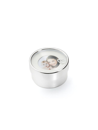 Луксозна кутия ZILVERSTAD  I LOVE YOU MOM със сребърно покритие и снимка