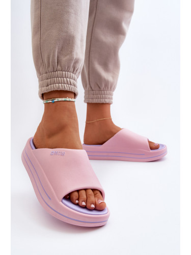 BIG STAR SHOES Модни дамски чехли Big Star LL274A157 Светло розово