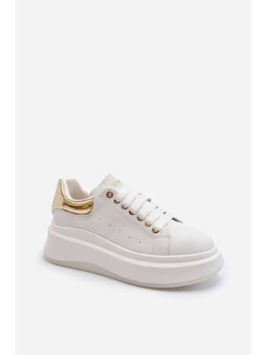 Women's leather sneakers GOE White