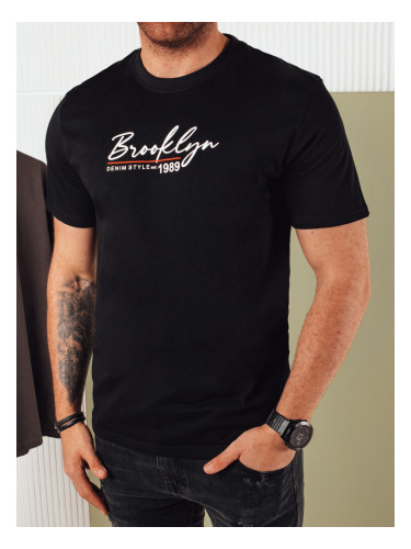Koszulka męska z nadrukiem czarna Dstreet