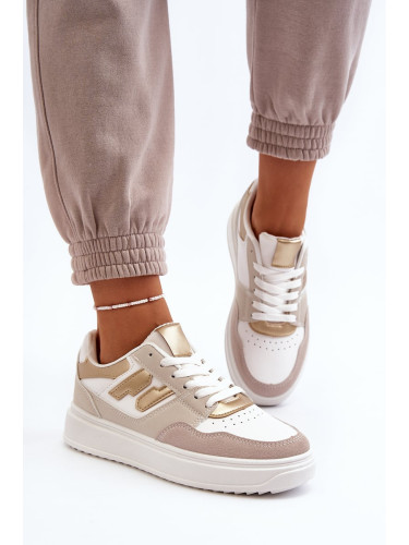 Women's Beige Low Sneakers Regines