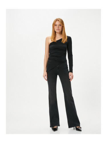Koton Flare Jeans High Waist Slim Fit Flexible Pocket Cotton - Victoria Jean