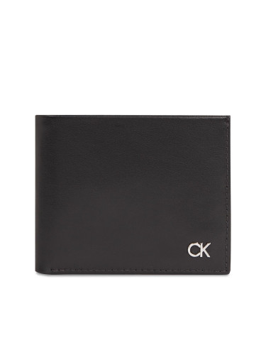Голям мъжки портфейл Calvin Klein Metal Ck K50K511693 Черен