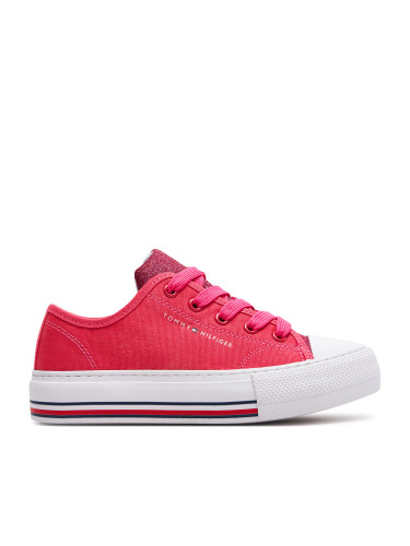 Кецове Tommy Hilfiger Low Cut Lace-Up Sneaker T3A9-33185-1687 M Magenta 385