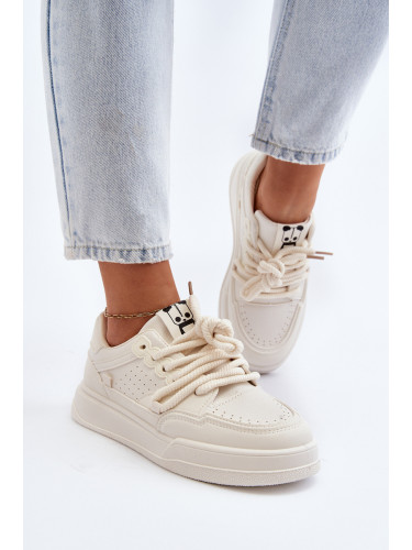 Boto Дамски бежови маратонки Avanalis от еко кожа