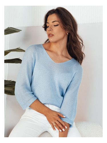 Women's openwork sweater ANNIS blue Dstreet