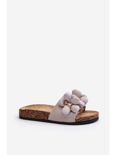 Boto Дамски сиви сандали с декорации Bunlia