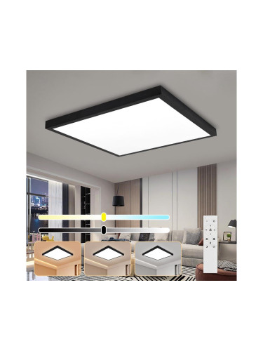Brilagi-LED Димерна лампа за баня FRAME SMART LED/50W/230V IP44 Черна + Дистанционно