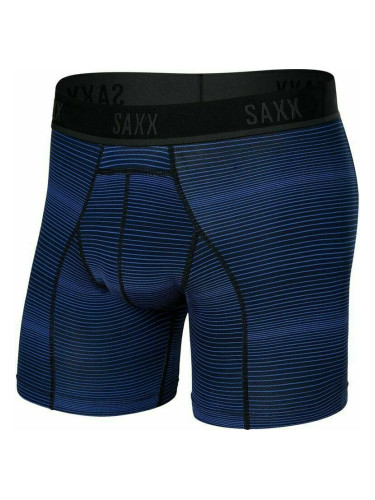 SAXX Kinetic Boxer Brief Variegated Stripe/Blue M Фитнес бельо