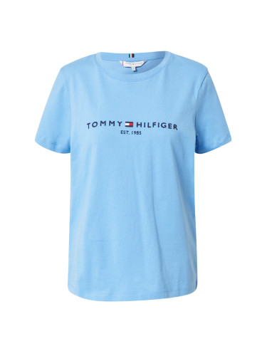 TOMMY HILFIGER Тениска  нейви синьо / аквамарин / алено / бяло