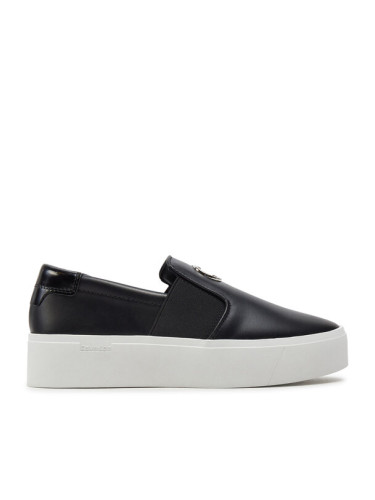 Calvin Klein Гуменки Flatform Cup Slip On Re Lock Lth HW0HW02057 Черен