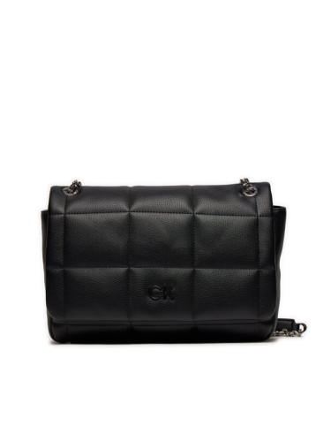 Calvin Klein Дамска чанта Square Quilt Conv Shoulder Bag K60K612332 Черен