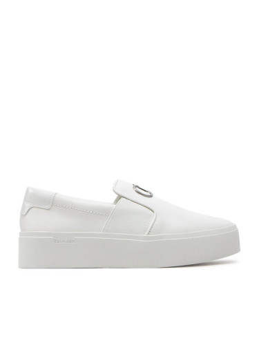 Calvin Klein Гуменки Flatform Cup Slip On Re Lock Lth HW0HW02057 Бял