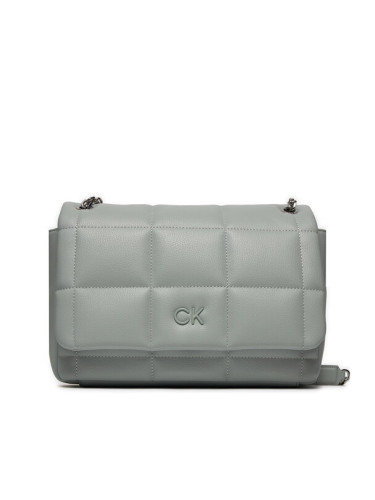 Calvin Klein Дамска чанта Square Quilt Conv Shoulder Bag K60K612332 Сив
