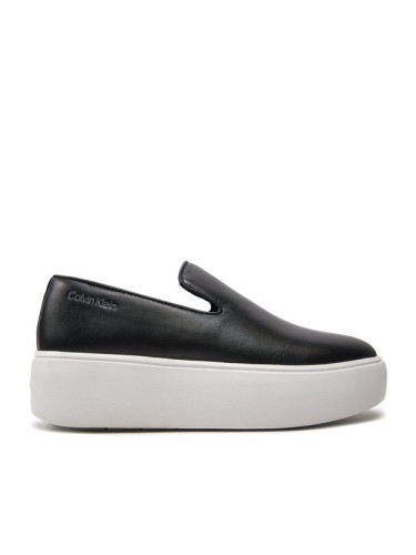 Calvin Klein Гуменки FLATFORM CUPSOLE SLIP ON LTH HW0HW01893 Черен