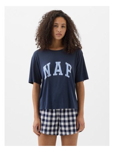 Navy blue women's pyjama T-shirt GAP NAP