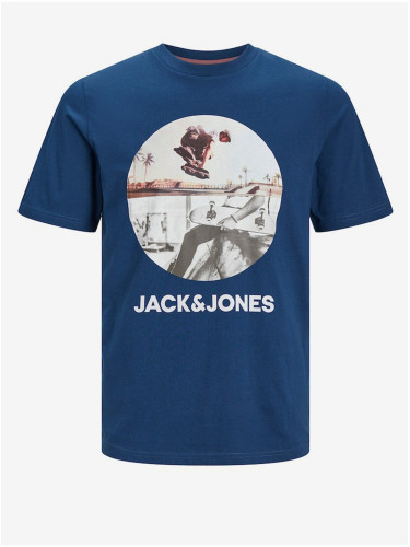 Men's Blue T-Shirt Jack & Jones Navin - Men's