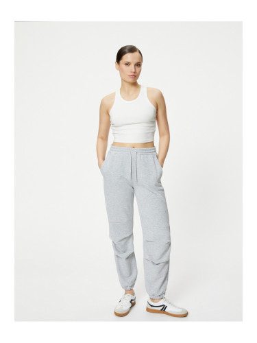 Koton Jogger Pants with Tie Waist, Pockets and Elastic Legs.