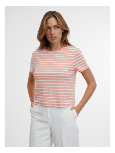 Orsay Cream-Pink Women's Striped T-Shirt - Women