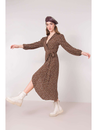 Brown dress with BSL patterns